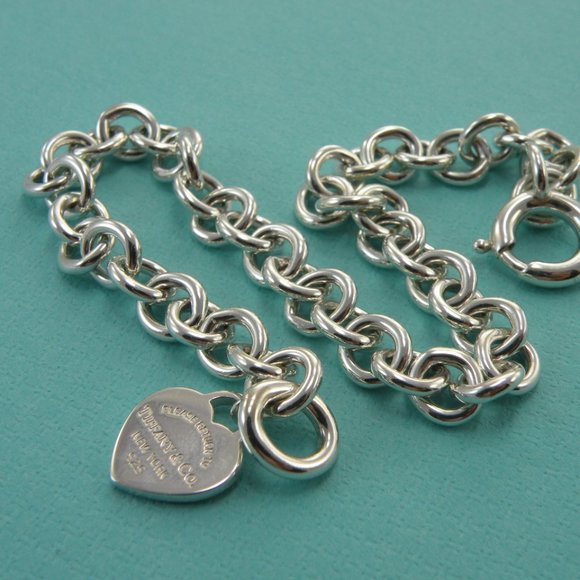 NEW Mini Heart Ball Stud Earrings Return to Tiffany & Co Solid Sterling Silver - Picture 13 of 13